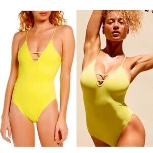 NWT FREE PEOPLE Bodysuit V-Neck‎ Strappy Sleeveless Low Back Dance Leotard XS/S